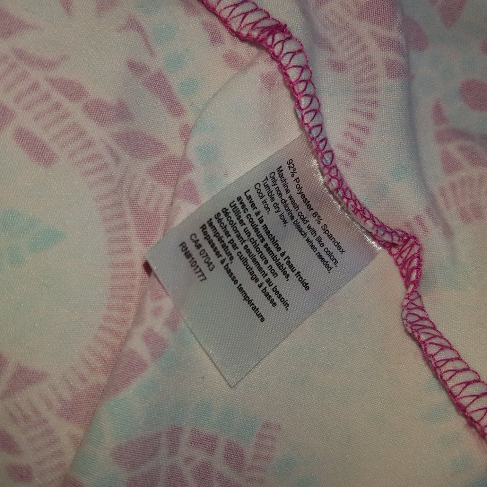 LOLA Athletic Sports Dress Fuchsia, Turquoise White Flower Pattern A-Line MEDIUM - Picture 10 of 11